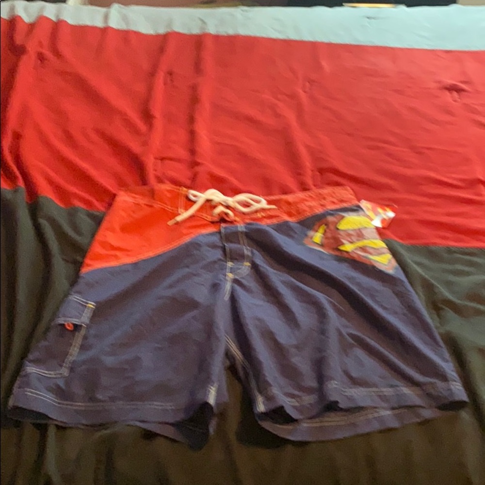 DC Comics Brand New  SuperMan Board Shorts SZ. 38.